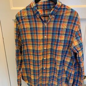 Vince Long Sleeve Lightweight Plaid